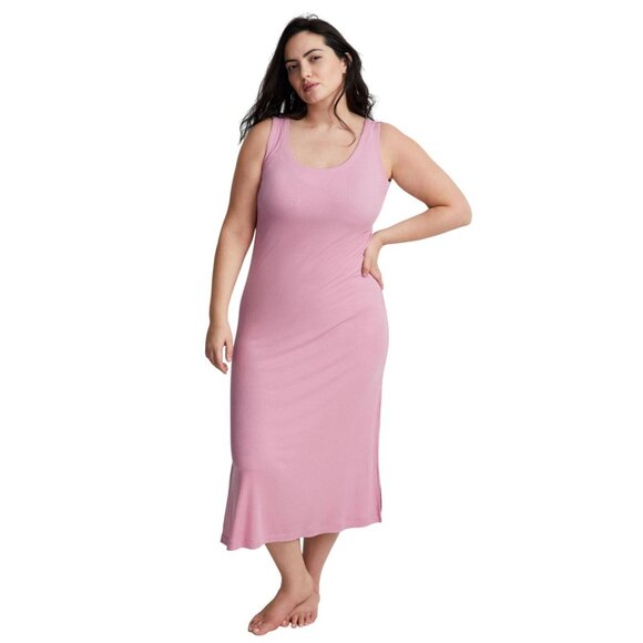 NWT State of Day Ribbed Tank Nightgown 100180157MS Mauve Orchid Purple 2XL - Picture 1 of 5